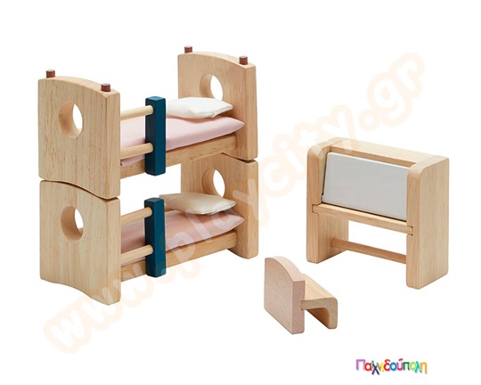 Είδη Κουκλόσπιτου - Παιδικό δωμάτιο με κουκέτα για κουκλόσπιτο Plan Toys