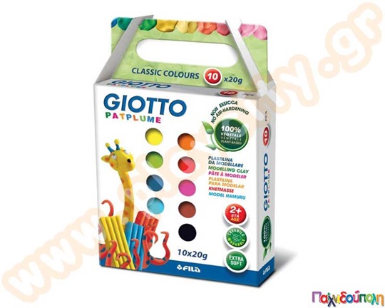 Πλαστελίνη Giotto Patplume σε κλασικά χρώματα