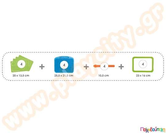 Σετ με 4 πίνακες προγραφής γράφω-σβήνω