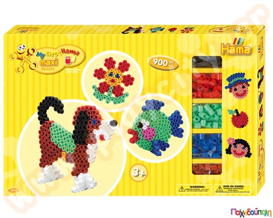 Πλήρες σετ κατασκευών για αγόρια με 900 χάντρες διαμ. 10 χιλ. σε κουτί HAMA
