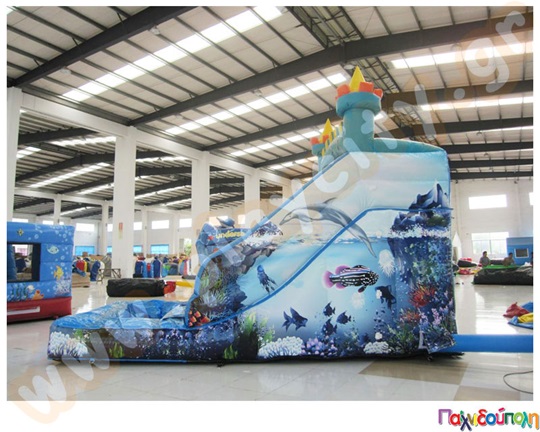 Φουσκωτή Νεροτσουλήθρα Υδάτινο Κάστρο (με 1 blower)