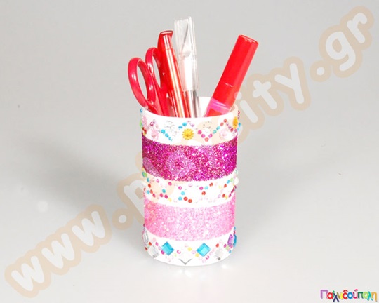 Κορδέλα αυτοκόλλητη με χρωματιστά στρας