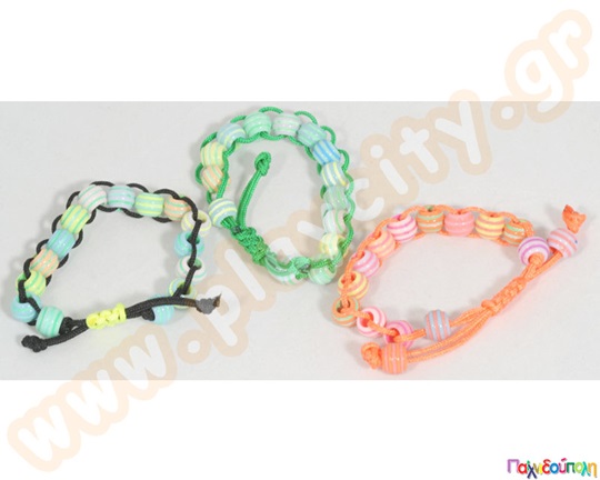 Χάντρες pastel ριγέ