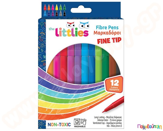 Μαρκαδόροι λεπτοί the littlies 12 τμχ.