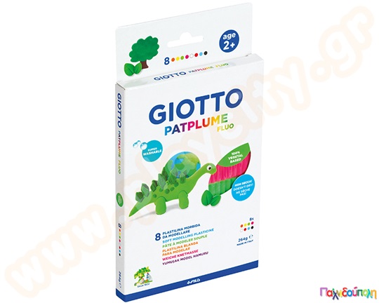 Πλαστελίνη Giotto Patplume σε φωσφορούχα χρώματα