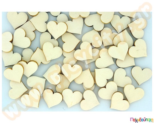 Ξύλινες καρδούλες 18χ20 mm