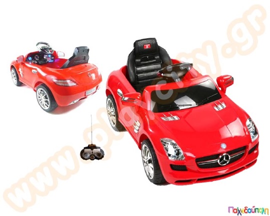 Μηχανοκίνητο Αυτοκίνητο Mercedes Benz AMG κόκκινο με μπαταρία