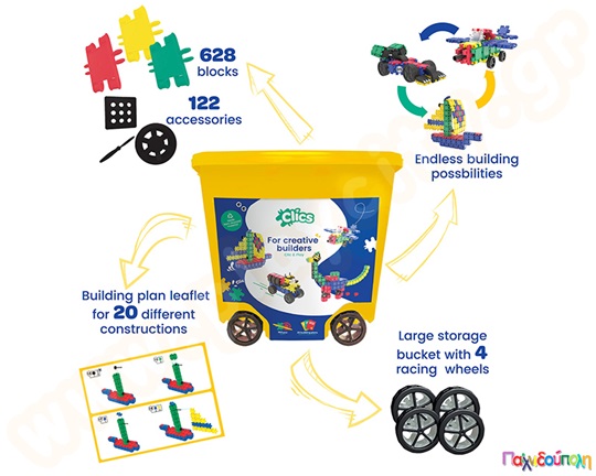 Κατασκευαστικό Σετ Clics (rollerbox με 750 τεμάχια)