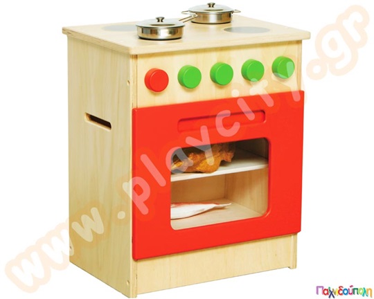 Ξύλινη Παιδική Κουζίνα με φούρνο