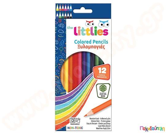 Ξυλομπογιές λεπτές 12 τμχ.