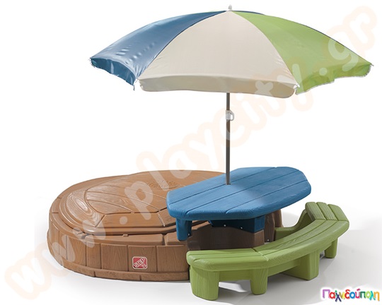 Τραπέζι πικ νικ με αμμοδόχο και ομπρέλα Step2