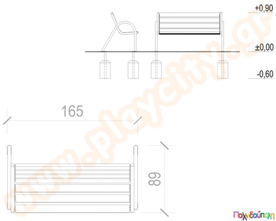 Παγκάκι με Πλάτη