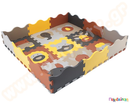 Ελαστικές πλάκες Ζωάκια με ανυψωμένη οριοθέτηση