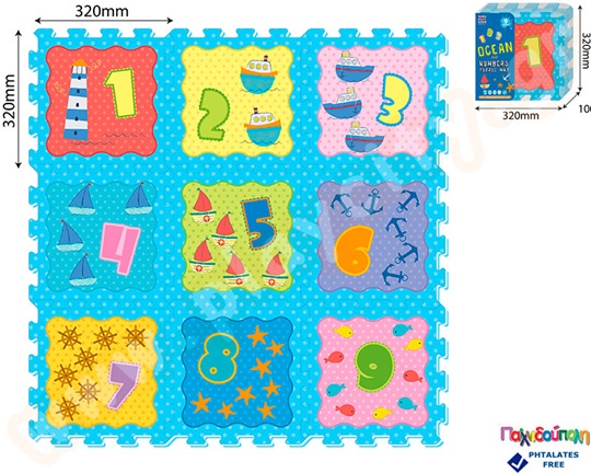 Ελαστικές πλάκες EVA με όμορφα σχέδια Ωκεανού