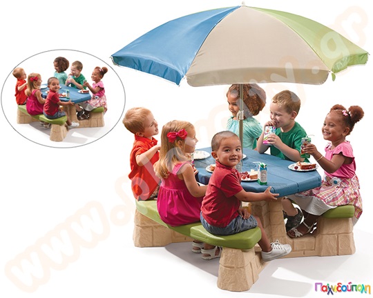 Τραπέζι Εξοχής για 6 παιδιά με Ομπρέλα Sit n Play Step2