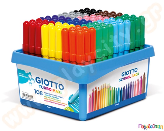 Μαρκαδόροι χοντρής γραφής Giotto Turbo Maxi