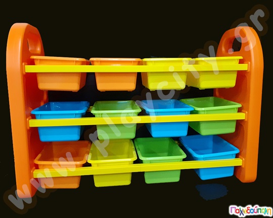 Σύστημα αποθήκευσης με 12 πλαστικά συρτάρια