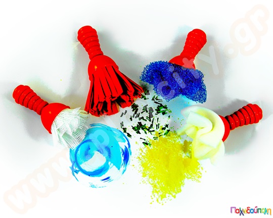 Σετ πινέλα διαφορετικής υφής