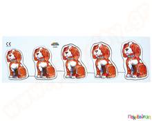 Ξύλινα ενσφηνώματα - Ταξινόμηση μεγέθους σκυλάκι  Ξύλινα Παιδικά Ενσφηνώματα