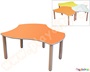 Ξύλινο Παιδικό Τραπέζι πέταλο πορτοκαλί χρώμα