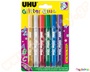 UHU Glitter Glue Original 6x10ml