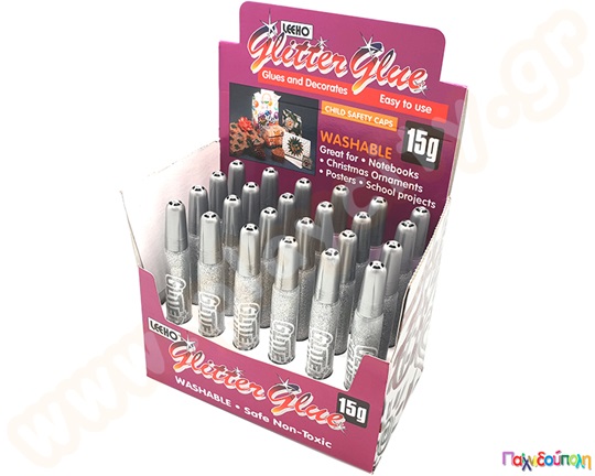 Χρυσόσκονη με κόλλα ασημί