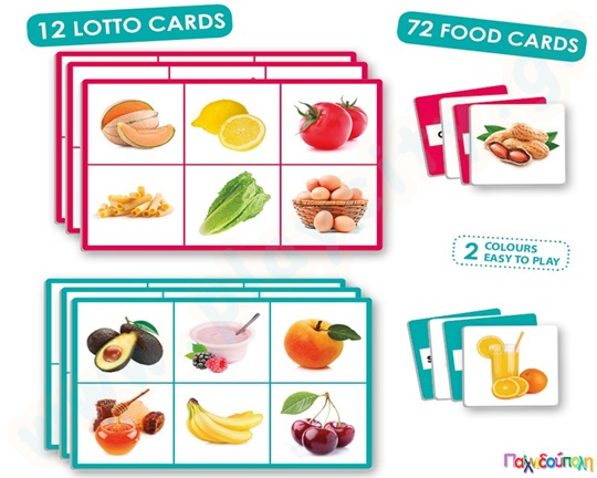 Εκπαιδευτικό παιχνίδι Λόττο 72 τρόφιμα
