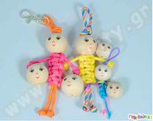 Ξύλινες χάντρες προσωπάκια  Διακοσμητικές Χάντρες - Κουμπιά