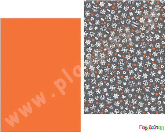 Χαρτόνι X-mas νυφάδες 50x70 εκ, 300 gr