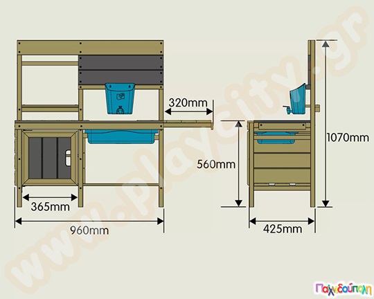 Ξύλινη παιδική κουζίνα Muddy Madness