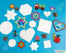 Σετ 4 μεγάλα τετράγωνα κάδρα δημιουργίας για χάντρες 5mm HAMA  Πλαστικά Παιχνίδια Κατασκευών με Χάντρες Midi HAMA