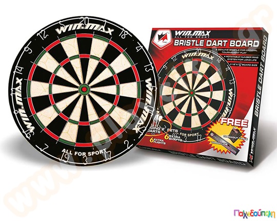 Στόχος τρίχινος με 6 βελάκια