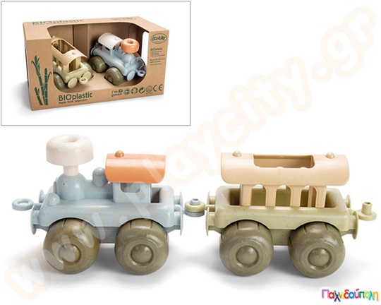 Σετ μηχανή τρένου και βαγόνι BIO