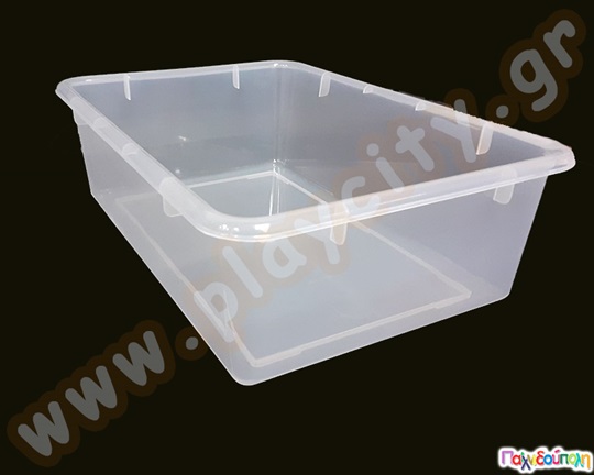 Μεγάλο πλαστικό διαφανές κουτί