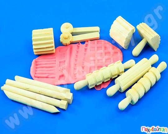 Σετ ξύλινων εργαλείων πλαστελίνης