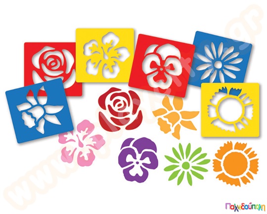 Στένσιλ λουλούδια