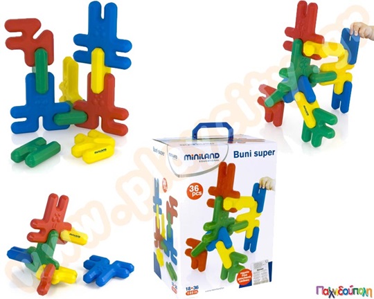 Υλικό κατασκευών Kim Buni super σετ 36 τμχ. 16 εκ.