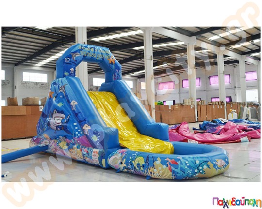 Φουσκωτή Νεροτσουλήθρα Θαλάσσιος Κόσμος (με 1 blower)