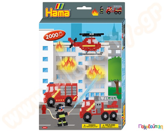 Σετ κατασκευής πυροσβεστική με 2000 χάντρες 5mm