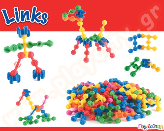 Κατασκευές με σφηνοτουβλάκια Interstar Links σετ 80 τεμαχίων