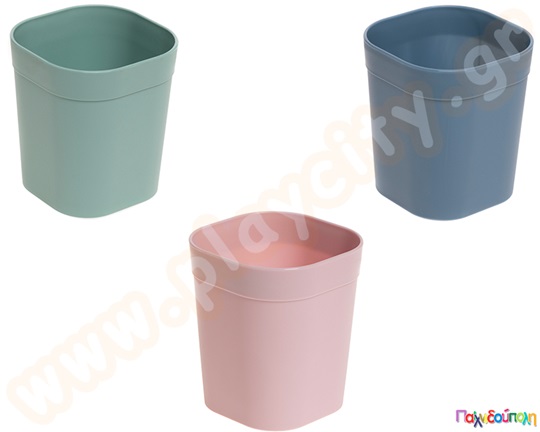 Καλαθάκι-ποτηράκι χρωματιστό 0,39l σετ 3τμχ