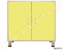 Ντουλάπα με πόρτες και δύο ράφια ανοιχτό κίτρινο χρώμα