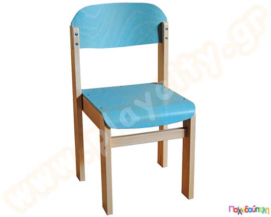 Καρεκλάκι ανατομικό στοιβαζόμενο θαλασσί χρώμα