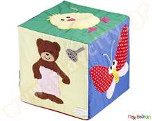 Κύβος με υλικά διαφορετικής υφής  Βρεφικά Παιχνίδια