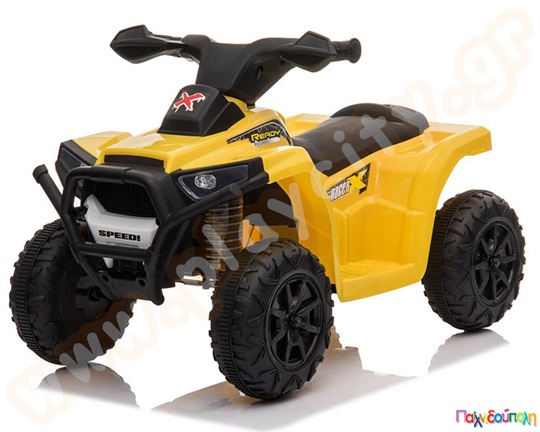 Μηχανοκίνητη Γουρούνα κίτρινη 6V με μπαταρία