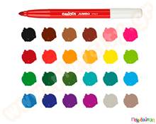 Μαρκαδόροι παιδικοί χοντροί Jumbo CARIOCA 24 τεμαχίων  Μαρκαδόροι