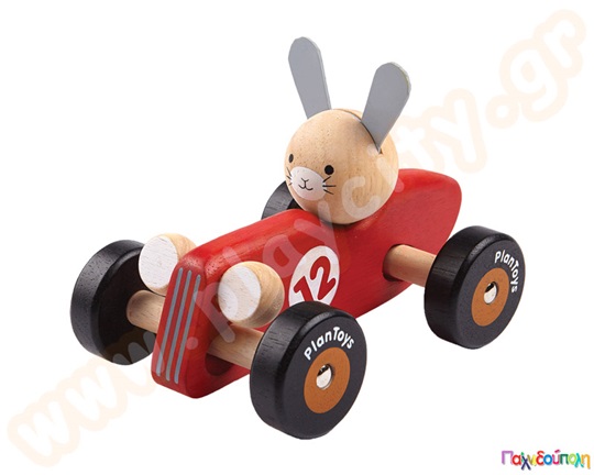 Αγωνιστικό Αυτοκίνητο με Λαγουδάκι Plan Toys
