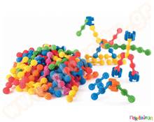 Κατασκευές με σφηνοτουβλάκια Interstar Links σετ 80 τεμαχίων  Πλαστικά Παιχνίδια Κατασκευών με Σφηνοτουβλάκια