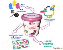 Κατασκευαστικό Σετ Glitter Clics (κουβάς με 175 τεμάχια)  Πλαστικά Παιχνίδια Κατασκευών Clics - Flexy