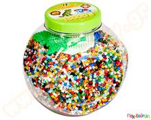 Χάντρες 5 mm 15000 τμχ. σε κουβαδάκι με 3 κάδρα δημιουργίας (εξάγωνο, ελέφαντας, δεινοσαυράκι)  Πλαστικά Παιχνίδια Κατασκευών με Χάντρες Midi HAMA